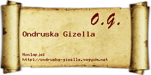 Ondruska Gizella névjegykártya